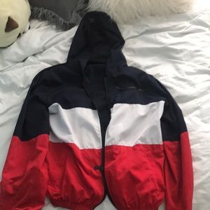 Brandy Color block windbreaker